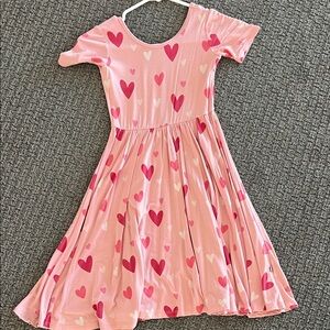 Kyte Pink Heart Print Dress